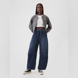 GAP Dark indigo Mid Rise Easy Horseshoe Jeans | S